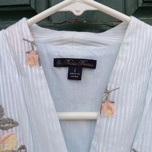 Brooks Brothers Embroidered Cotton And Silk Dress Size 2